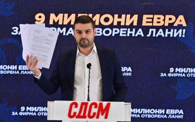 Димитријевиќ: Девет милиони евра тендери за фирма со двајца вработени, отворена пред една година, крадењето мора да запре