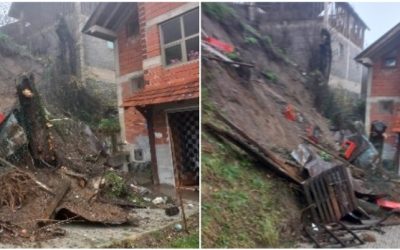 Се евакуираат жителите во тетовска Шипковица, откако свлечиште загрози четири куќи