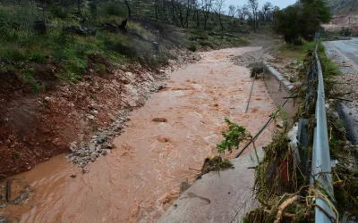 Грција: Поплавени патишта, домови и институции
