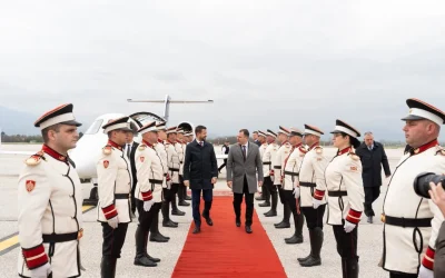 Црногорскиот претседател Јаков Милатовиќ пристигна во посета на Македонија