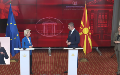 Посета на Урсула Фон Дер Лајен на Скопје, тема проширувањето на ЕУ